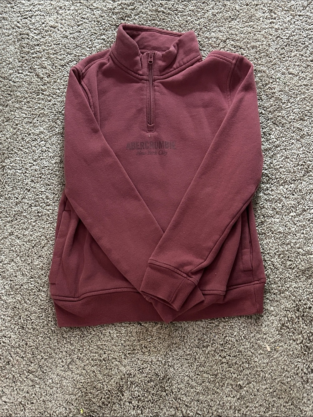 Abercrombie & Fitch kids Half-Zip Pullover Sweater - Burgundy Rose